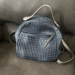 Stylish Blue Woven Women's Bag